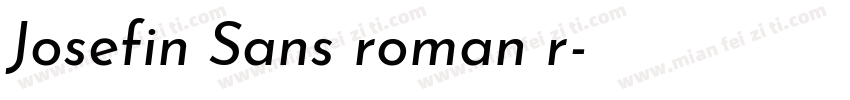 Josefin Sans roman r字体转换